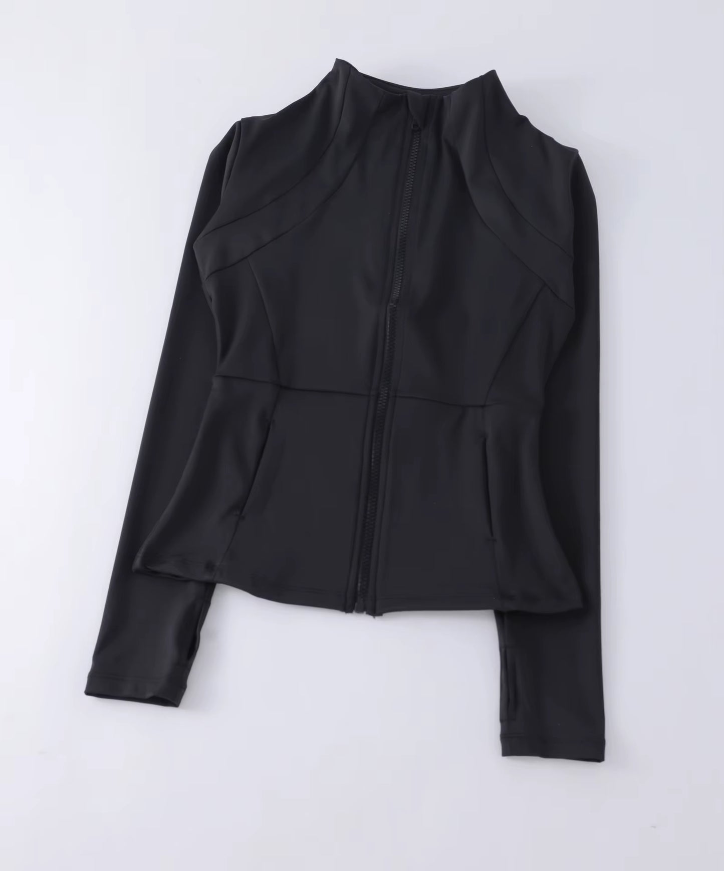 New Yoga Wear Ladies Coat round High Elastic Loose Exercise Yoga Fitness Long Sleeve Stand-Up Collar Yoga Tops