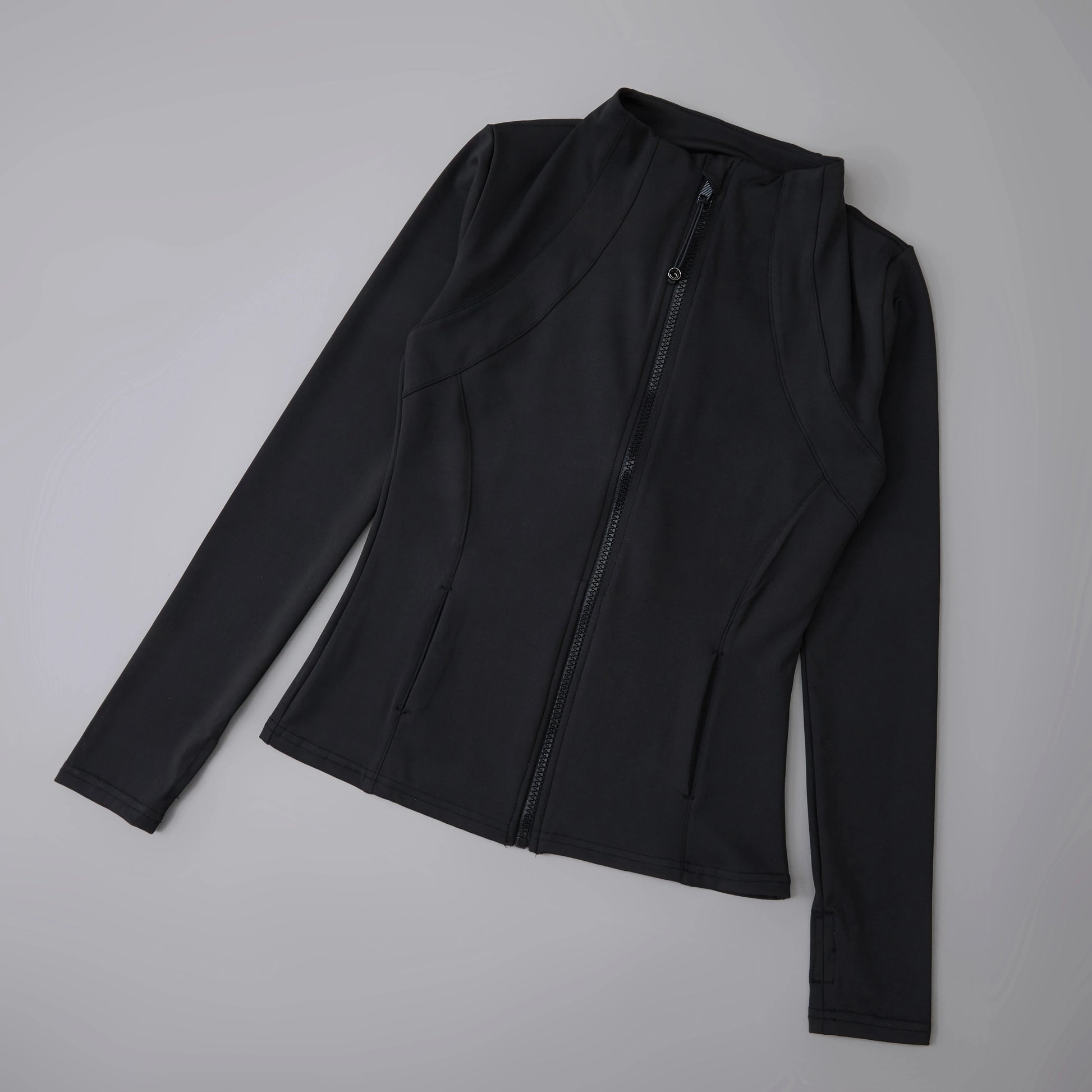 New Yoga Wear Ladies Coat round High Elastic Loose Exercise Yoga Fitness Long Sleeve Stand-Up Collar Yoga Tops